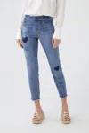 Fdj Pull-on Pencil Ankle Jeans In Medium Wash In Multi