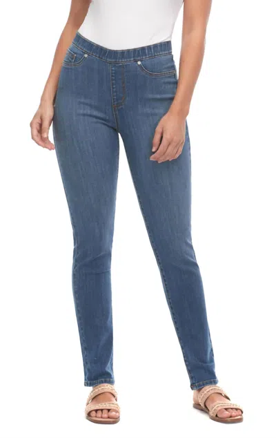 Fdj Pull On Pencil Leg Jeans In Indigo In Multi