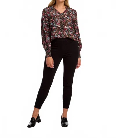 FDJ PULL-ON SLIM ANKLE PANTS IN BLACK