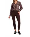 Fdj Pull-on Slim Ankle Pants In Brown In Blue