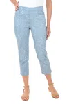 Fdj Pull-on Slim Crop Jeans In Blue/white In Blue