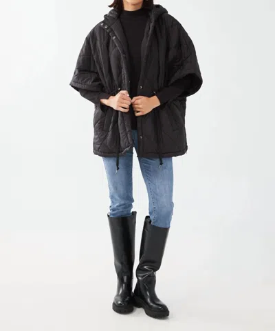 Fdj Quilted Poncho In Black