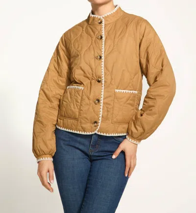 Fdj Reversible Lightweight Puffer Jacket In Gold/black In Brown