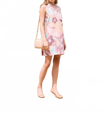 Fdj Shift Dress In Camo Floral In Multi