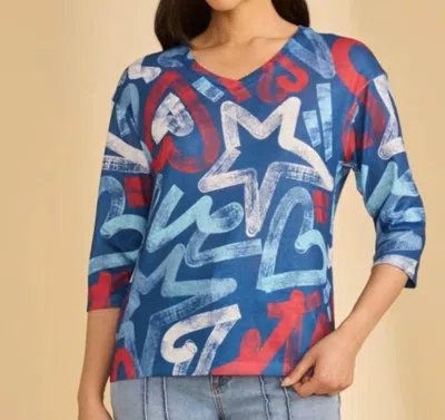 FDJ SHORT SLEEVE ROUND NECK TOP IN POP
