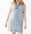 Fdj Sleeveless Dress In Snowwash In Multi