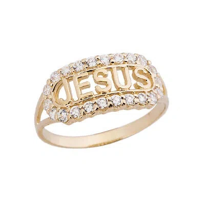 Pre-owned Fdj Solid Gold 'jesus' Ring (available In Yellow/rose/white Gold) In Yellow Gold