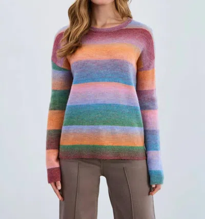 Fdj Spacedye Sweater In Brixton Multi Stripe