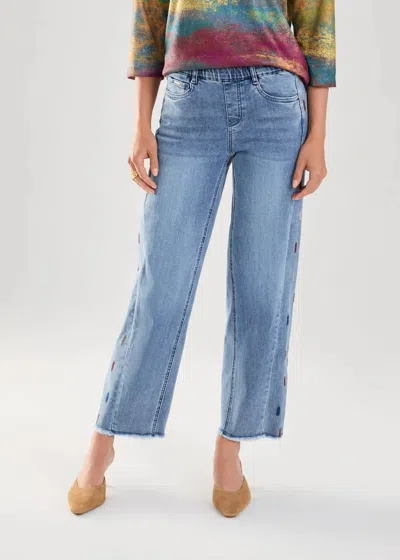 Fdj Straight Ankle In Medium Wash In Blue
