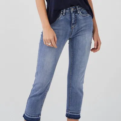 Fdj Straight Leg Crop Jeans In Pacific Wash In Multi