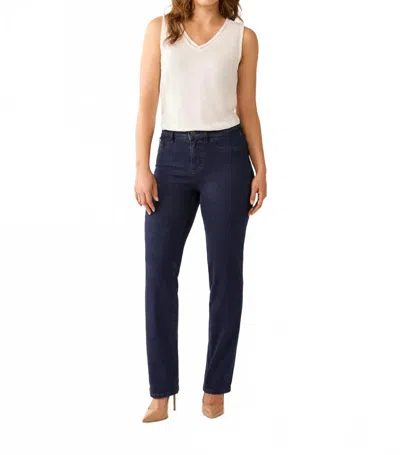Fdj Straight Leg Jean In Dark Rinse In Blue