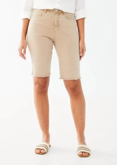 Fdj Suzanne Bermuda Shorts In Sand Dollar In Transparent