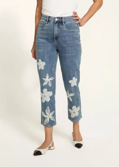 Fdj Suzanne Pencil Crop Denim Jeans In Medium Blue