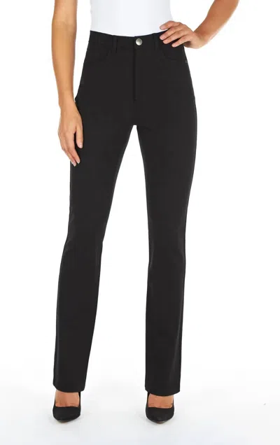 Fdj Suzanne Ponte Straight Leg Jeans In Black