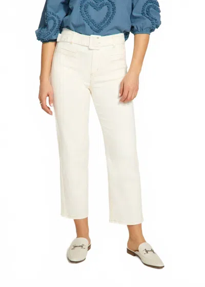 Fdj Suzanne Straight Crop Jeans In Ivory In White
