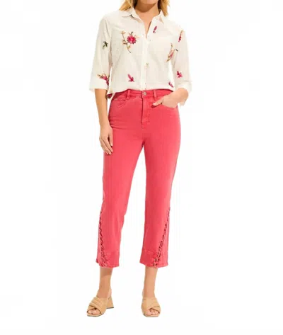 Fdj Suzanne Straight Crop Jeans In Rouge In Multi