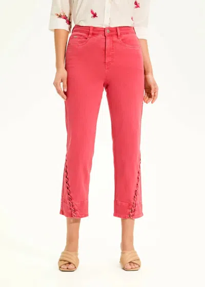 Fdj Suzanne Straight Crop Pants In Rouge In Red