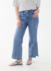 Fdj Suzanne Wide Ankle Pants In Indigo In Multi