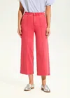 Fdj Suzanne Wide Crop Denim Jeans In Rouge Red In Multi