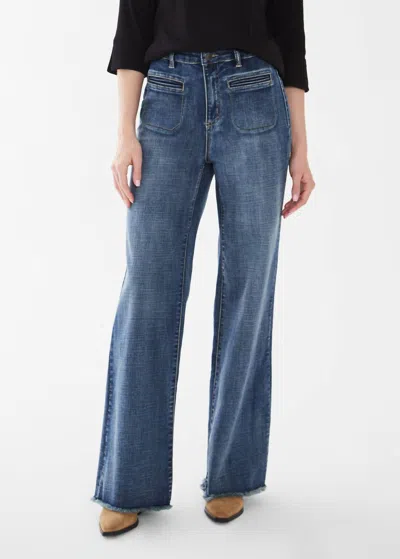 Fdj Suzanne Wide Leg Denim In Blue