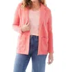 Fdj Textured Knit Blazer In Flamingo Pink In Multi