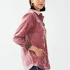 Fdj Velvet Shacket In Rosewood In Pink