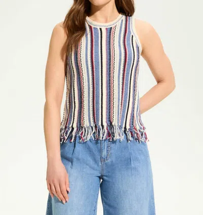 Fdj Vertical Stripe Cami Sweater In Independance Stripe