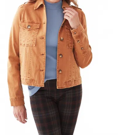 Fdj Vintage Crop Jacket - Plus In Brown