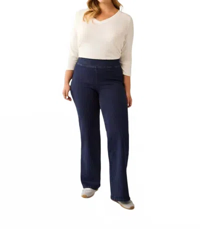 Fdj Wide Leg Pant In Dark Rinse In Multi