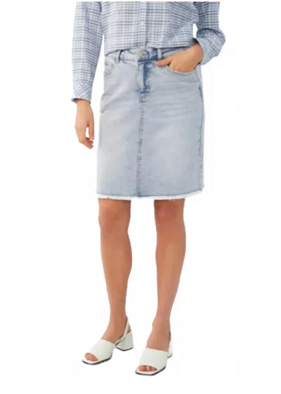 Fdj Women's Denim Pencil Skirt In Blue In Multi