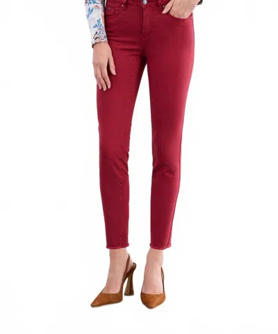 Fdj Women's Olivia Ankle Bootcut Jeans In Scarlet In Red