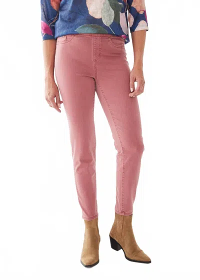 Fdj Women's Pull On Slim Ankle Jean In Withered Rose In Pink