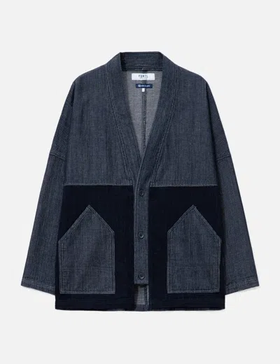 Fdmtl Indigo Cardigan Rinse In Gray