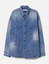 Fdmtl Patch Denim Shirt 5yr Wash In Blue
