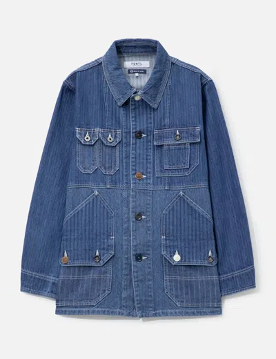 Fdmtl Patchwork Coverall Jacket 3yr Wash In Blue