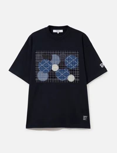 Fdmtl Patchwork Tee In Black