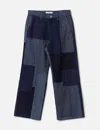 Fdmtl Patchwork Wide Pants Rinse In Blue