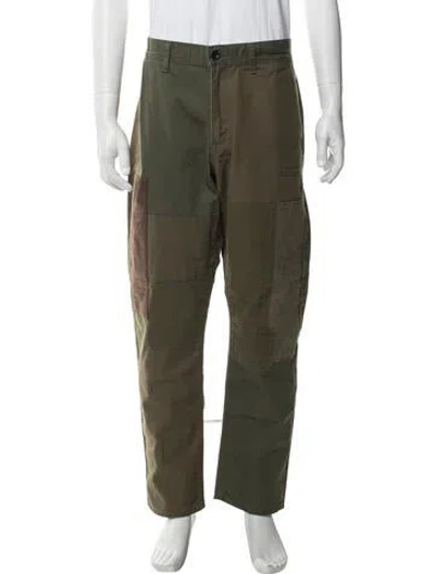 Pre-owned Fdmtl Patterned Pants In Green