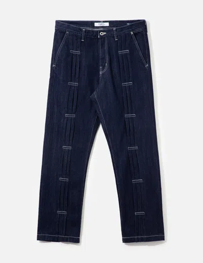Fdmtl Pleats Denim Pants Rinse In Blue