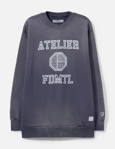 Fdmtl Printed Sweat Shirt 3yr Wash In Blue