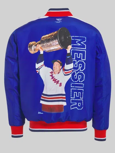 Fe Apparel Big & Tall Men's Legends Of The Game Nhl® Reversible Padded Bomber Jacket In Blue