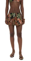 Fe Noel Bubble Mini Skirt Palm Jacquard