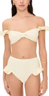 Fe Noel Ruffle Fin Two Piece Swim Set Bone In Brown
