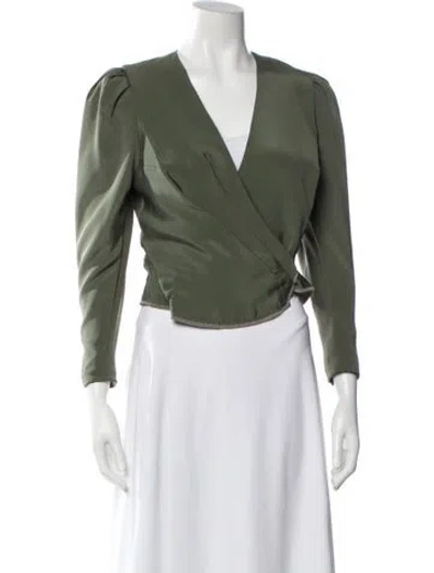 Pre-owned Fe Zandi Silk Evening Jacket In Green