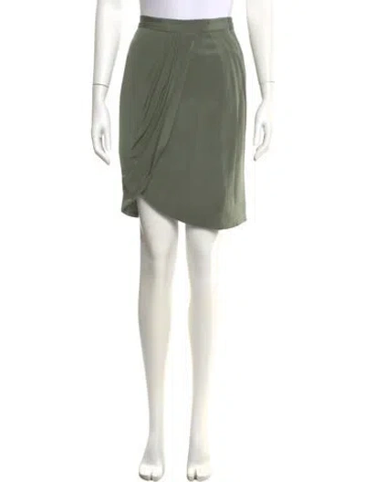 Pre-owned Fe Zandi Silk Knee-length Skirt In Green
