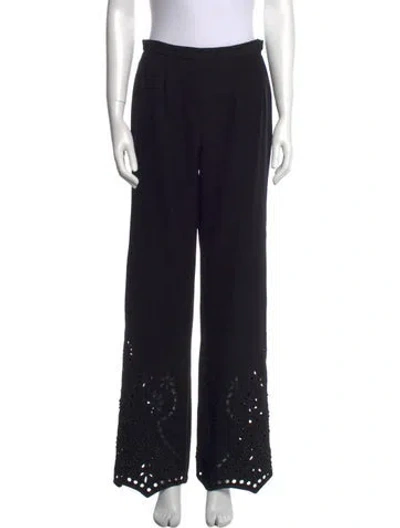 Pre-owned Fe Zandi Wide Leg Pants In Black