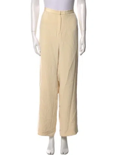 Pre-owned Fe Zandi Wool Wide Leg Pants In Neutral