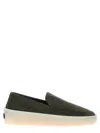 Fear Of God Slip-on Round Toe Suede Sneakers In Green