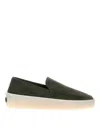 Fear Of God Slip-on Round Toe Suede Sneakers In Green