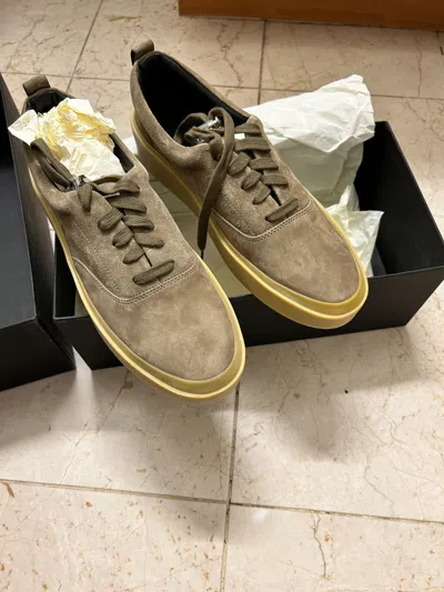 Pre-owned Fear Of God 101 Rough Suede Grey Sneakers Size Us 9 / Eur 42 In Gray